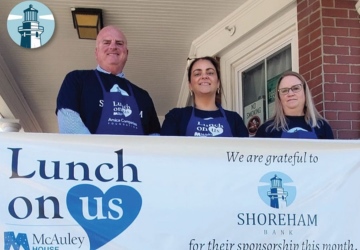 Shoreham Bank employees at McAuley House