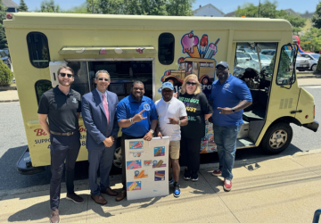 Shoreham Bank sponsoring ice cream truck